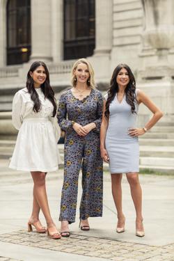 female, Maclynn team, three women, walking women